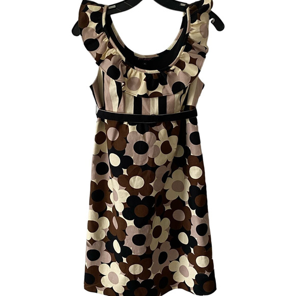 9 Dresses & Skirts - Betsey Johnson Dress Vintage Mod Flower 90s does 60s Cotton Spandex Lined Size 8